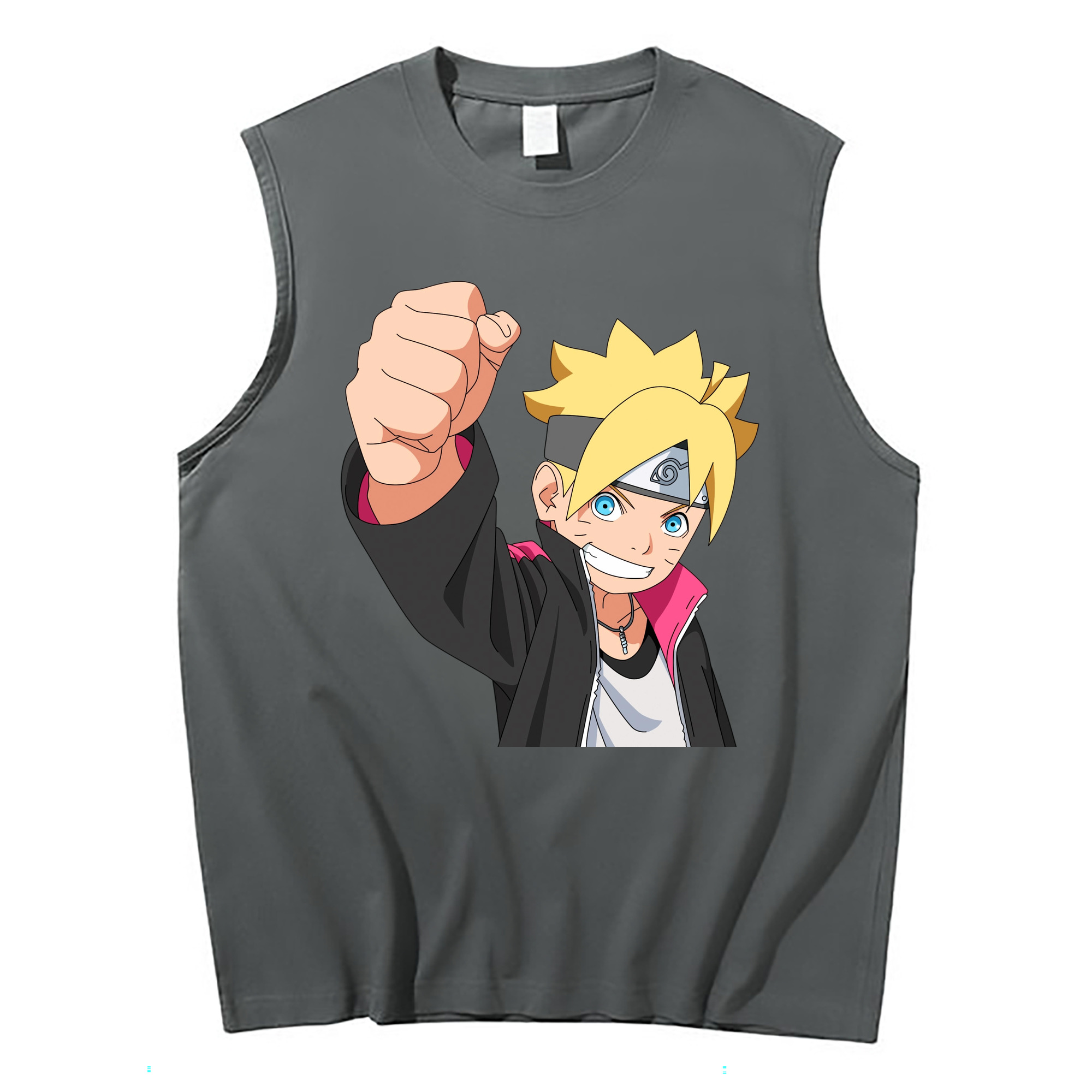 （画像用） NARUTO -ナルト- うずまき ボルト Uzumaki Boruto コットン100％タンクトップ（フロントプリント）